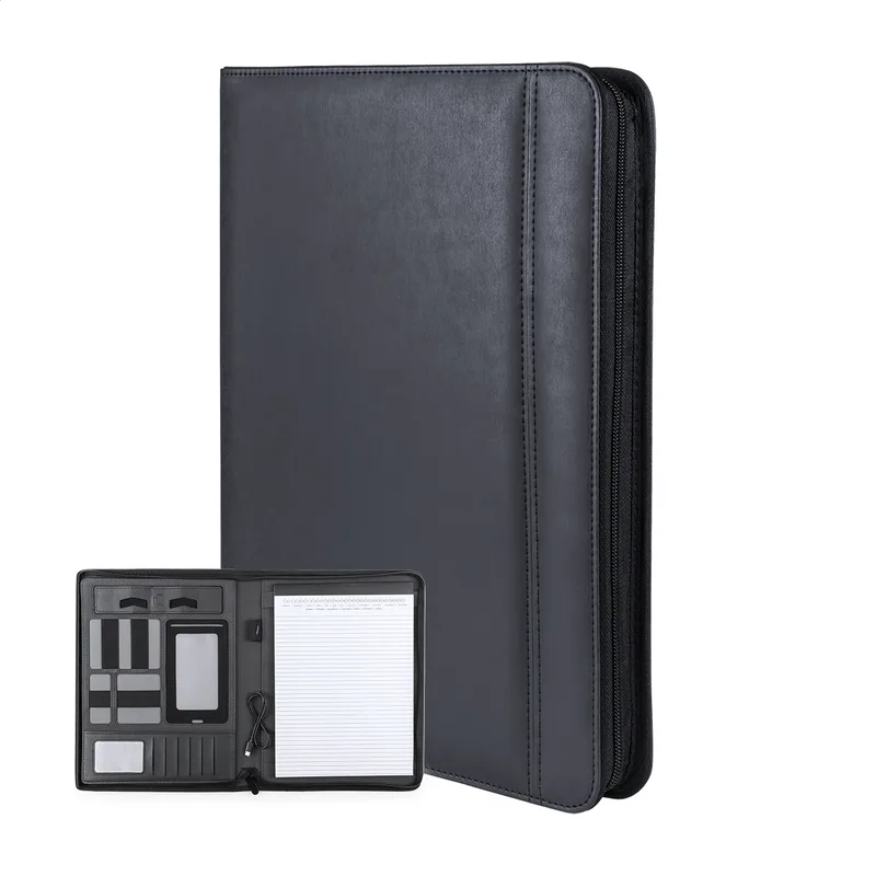 Φάκελος Εγγράφων με Εκτύπωση από Δέρμα PU και Power Bank 5000 mAh. Εταιρικά Διαφημιστικά Δώρα | PERFECT advertising
