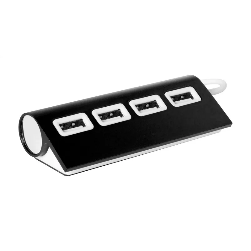 USB Hub Αλουμινίου σε χρώμα Μαύρο. Εταιρικά Διαφημιστικά Δώρα | PERFECT advertising