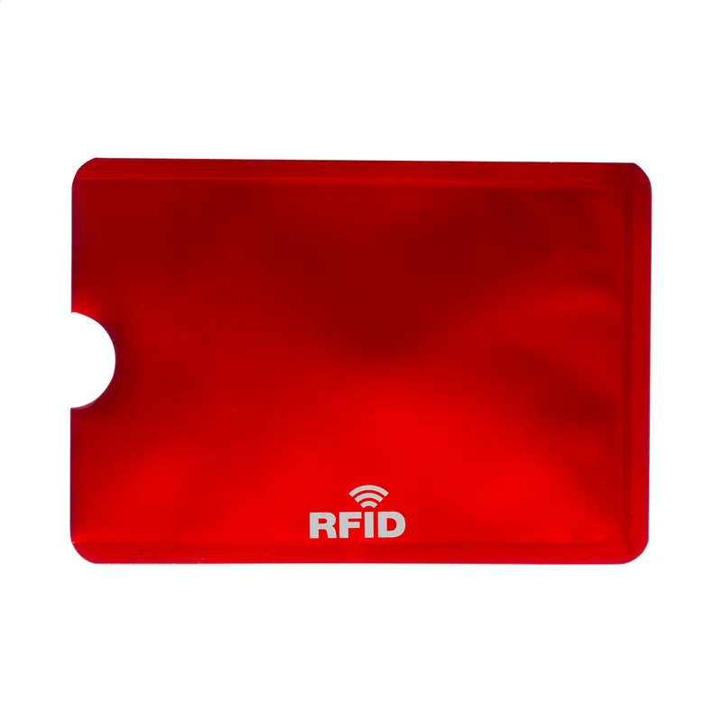 Θήκη Καρτών Αλουμινίου με Προστασία RFID Allux σε χρώμα Κόκκινο. Εταιρικά Διαφημιστικά Δώρα | PERFECT advertising