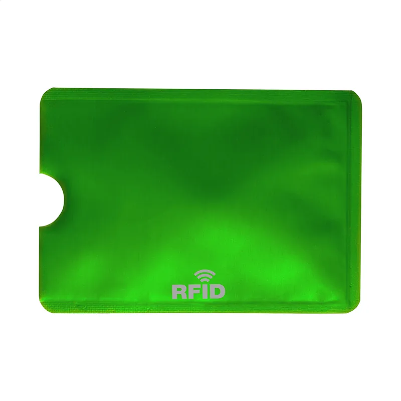 Θήκη Καρτών Αλουμινίου με Προστασία RFID Allux σε χρώμα Πράσινο. Εταιρικά Διαφημιστικά Δώρα | PERFECT advertising