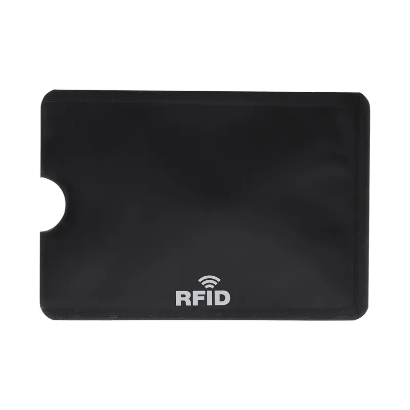 Θήκη Καρτών Αλουμινίου με Προστασία RFID Allux σε χρώμα Μαύρο. Εταιρικά Διαφημιστικά Δώρα | PERFECT advertising
