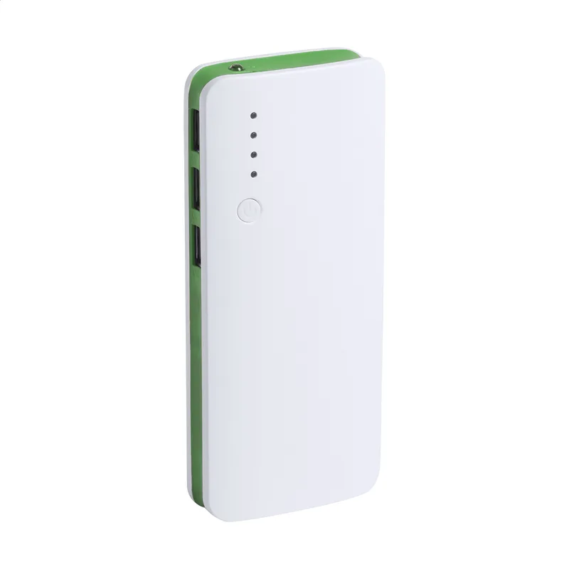 Power Bank USB 10000 mAh με 3 Θύρες σε χρώμα Πράσινο. Εταιρικά Διαφημιστικά Δώρα | PERFECT advertising