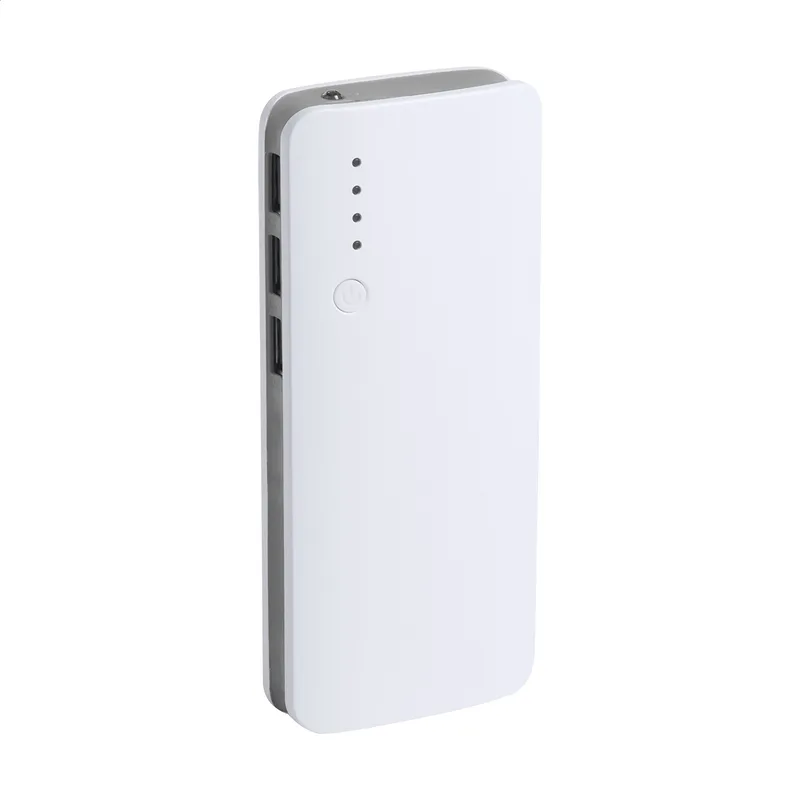 Power Bank USB 10000 mAh με 3 Θύρες σε χρώμα Γκρι Τέφρας. Εταιρικά Διαφημιστικά Δώρα | PERFECT advertising
