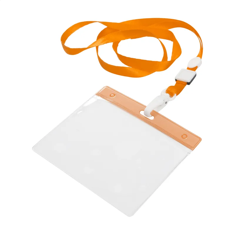 Ιμάντας/Κορδόνι Λαιμού (Lanyard) με Θήκη Κάρτας Ballek σε χρώμα Πορτοκαλί. Εταιρικά Διαφημιστικά Δώρα | PERFECT advertising