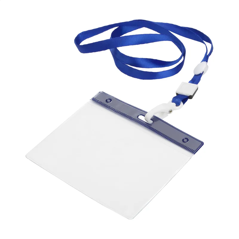 Ιμάντας/Κορδόνι Λαιμού (Lanyard) με Θήκη Κάρτας Ballek σε χρώμα Μπλε. Εταιρικά Διαφημιστικά Δώρα | PERFECT advertising