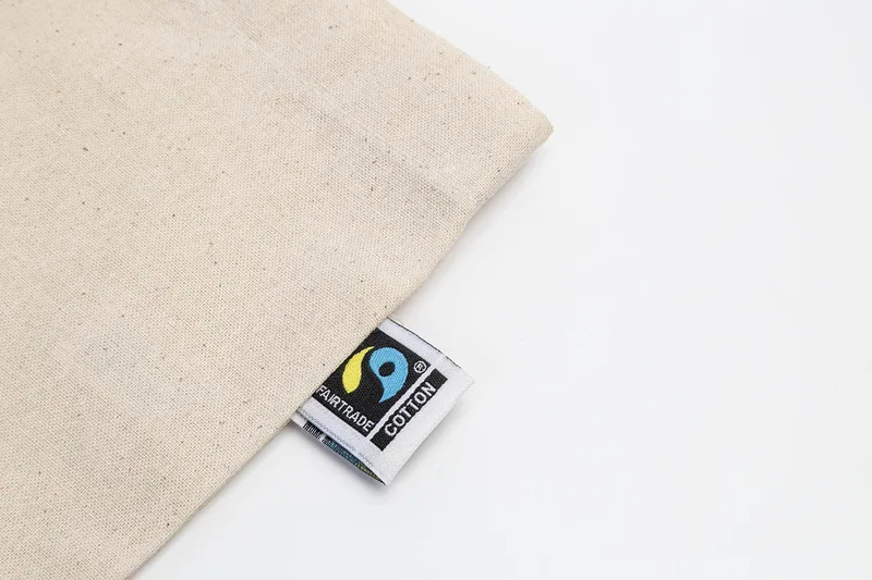 Τσάντα Αγορών Fairtrade με Τύπωμα. Λεπτομέρεια Χερουλιού και Εκτυπώσιμης Επιφάνειας — Διαφημιστικές Εκτυπώσεις σε Βαμβακερές Τσάντες | PERFECT advertising