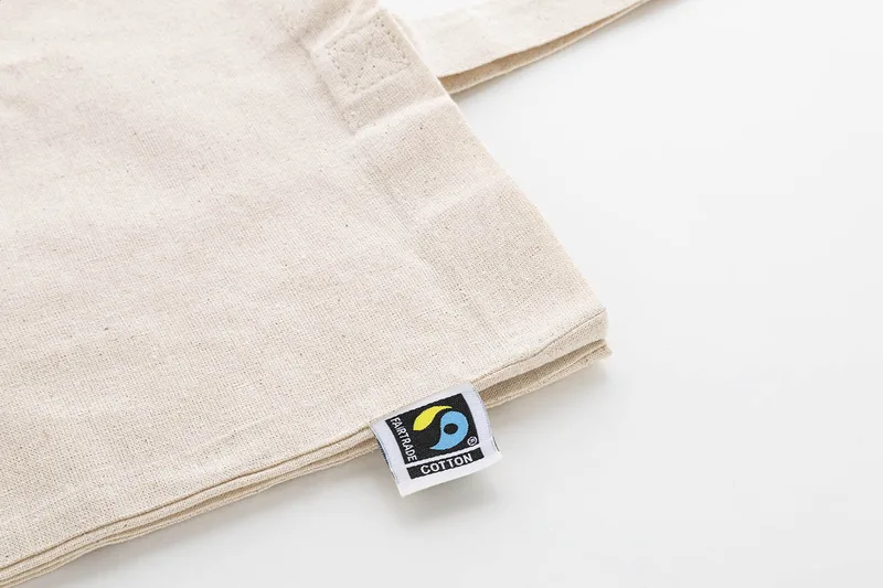 Βαμβακερή Τσάντα Fairtrade — Λεπτομέρεια Ετικέτας Fairtrade. Εταιρικά Προωθητικά Προϊόντα | PERFECT advertising