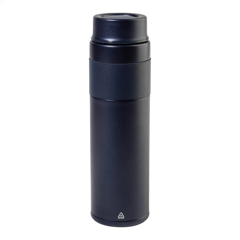 Μπουκάλι Θερμός Διπλού Τοιχώματος 550ml σε χρώμα Σκούρο Μπλε. Εταιρικά Διαφημιστικά Δώρα | PERFECT advertising