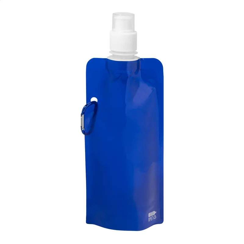 Πτυσσόμενο Μπουκάλι RPET με Καραμπίνερ 500ml σε χρώμα Μπλε. Εταιρικά Διαφημιστικά Δώρα | PERFECT advertising