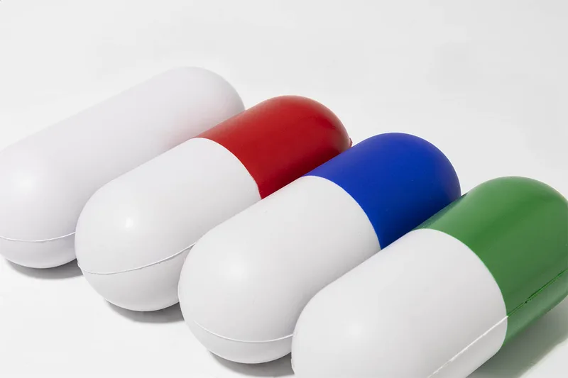 Πλαϊνή Άποψη Μπαλακιού Anti-Stress Κάψουλας. Εταιρικά Διαφημιστικά Δώρα με Εκτύπωση | PERFECT advertising