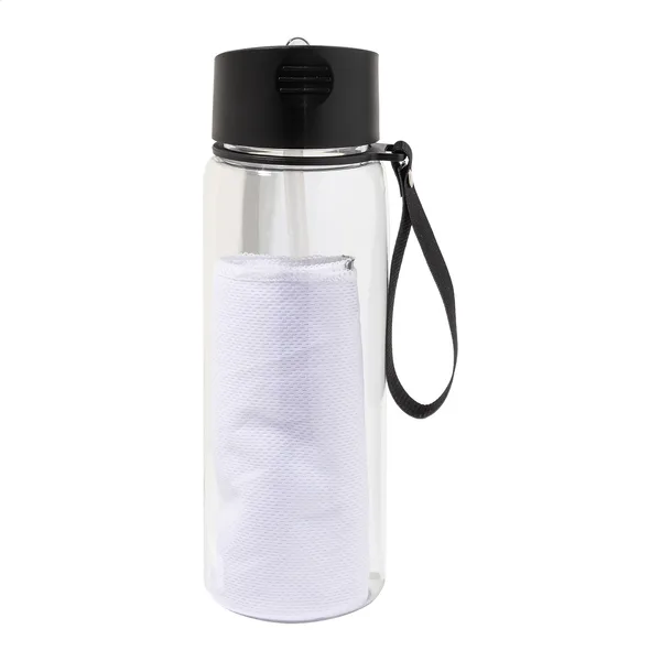 Μπουκάλι RPET Sport με Εκτύπωση 800 ml και Ψυκτική Πετσέτα RPET. Εταιρικά Διαφημιστικά Δώρα | PERFECT advertising