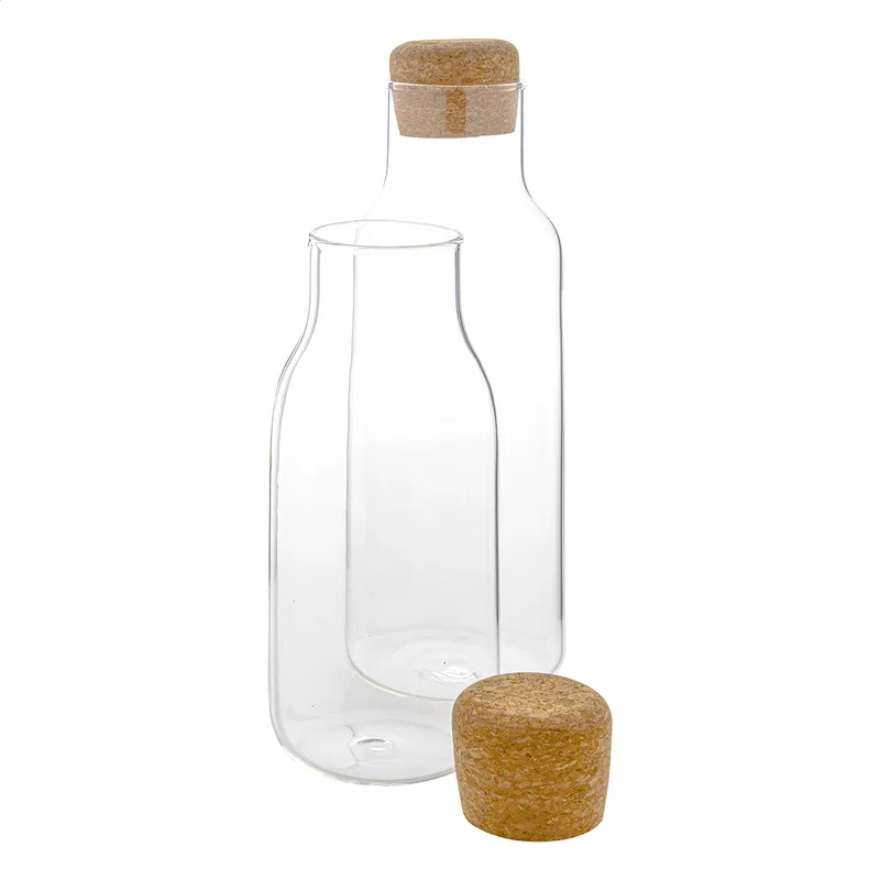 Καράφα Νερού 1000 ml με Καπάκι Φελλού. Εκτύπωση Λογοτύπου σε Γυάλινη Επιφάνεια | PERFECT advertising