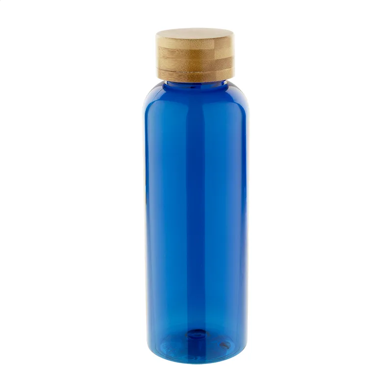 Μπουκάλι RPET με Καπάκι Μπαμπού 500ml σε χρώμα Μπλε. Εταιρικά Διαφημιστικά Δώρα | PERFECT advertising