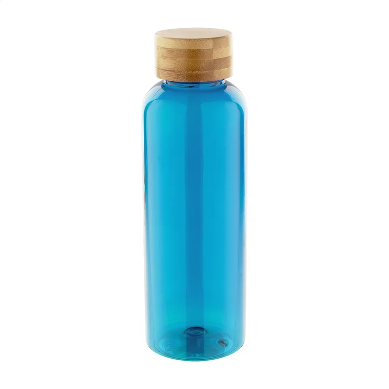 Μπουκάλι RPET με Καπάκι Μπαμπού 500ml σε χρώμα Ανοιχτό Μπλε. Εταιρικά Διαφημιστικά Δώρα | PERFECT advertising