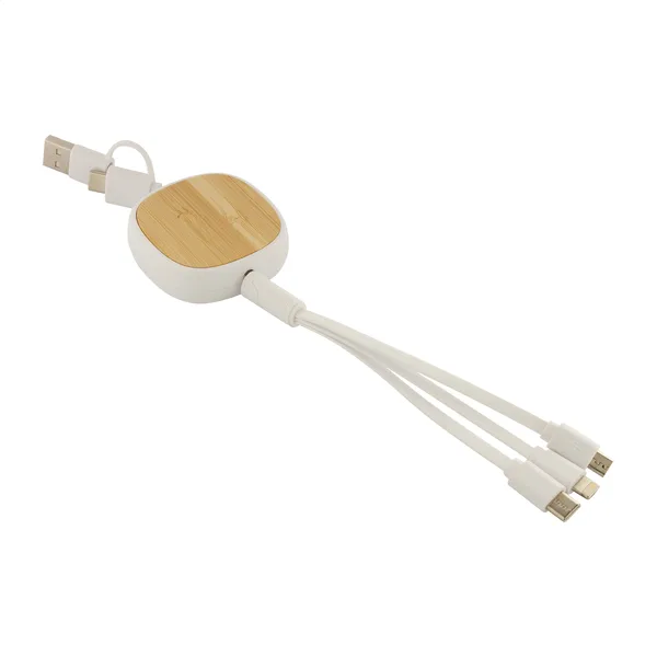 Εκτύπωση σε Καλώδιο Φορτιστή USB Τηλεσκοπικό από Ανακυκλωμένο ABS και Μπαμπού. Εταιρικά Διαφημιστικά Δώρα | PERFECT advertising