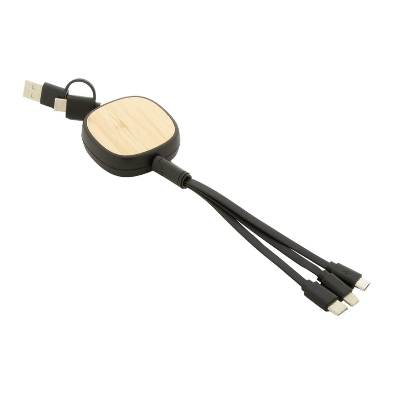 Τηλεσκοπικό Καλώδιο Φορτιστή USB Rabsle σε χρώμα Μαύρο. Εταιρικά Διαφημιστικά Δώρα | PERFECT advertising