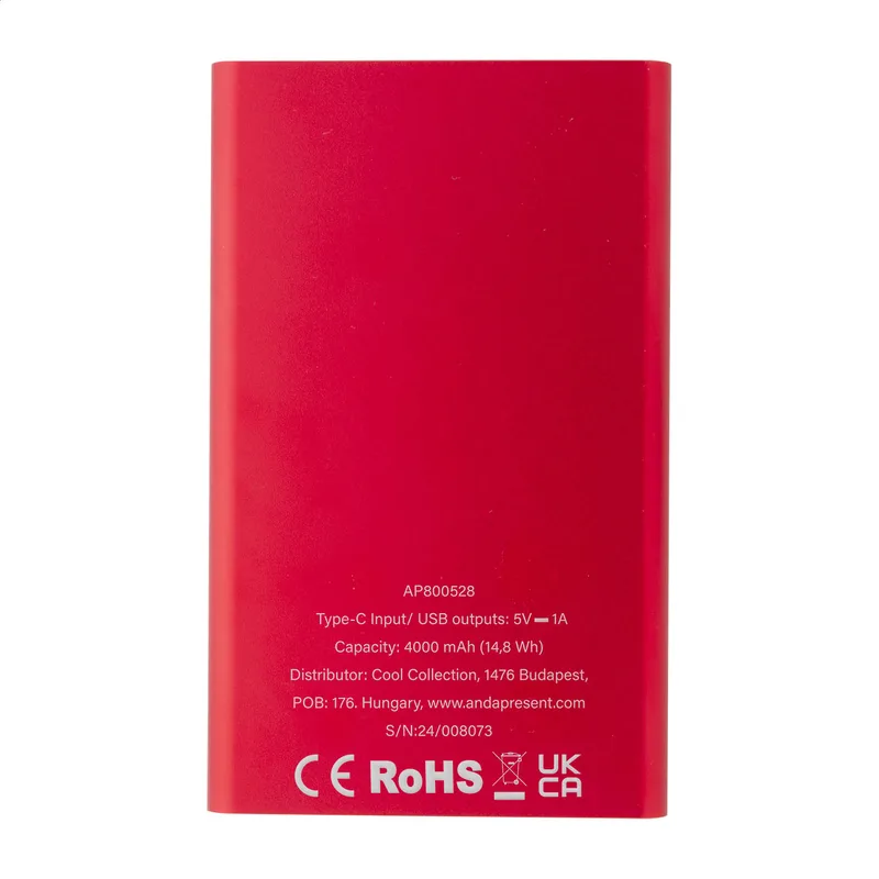 Power Bank Ανακυκλωμένο Αλουμίνιο με Καλώδιο USB. Εταιρικά Δώρα με Εκτύπωση | PERFECT advertising