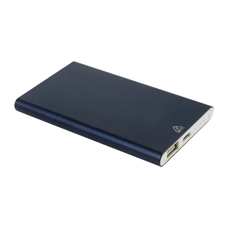 Power Bank από Ανακυκλωμένο Αλουμίνιο 4000 mAh σε χρώμα Σκούρο Μπλε. Εταιρικά Διαφημιστικά Δώρα | PERFECT advertising