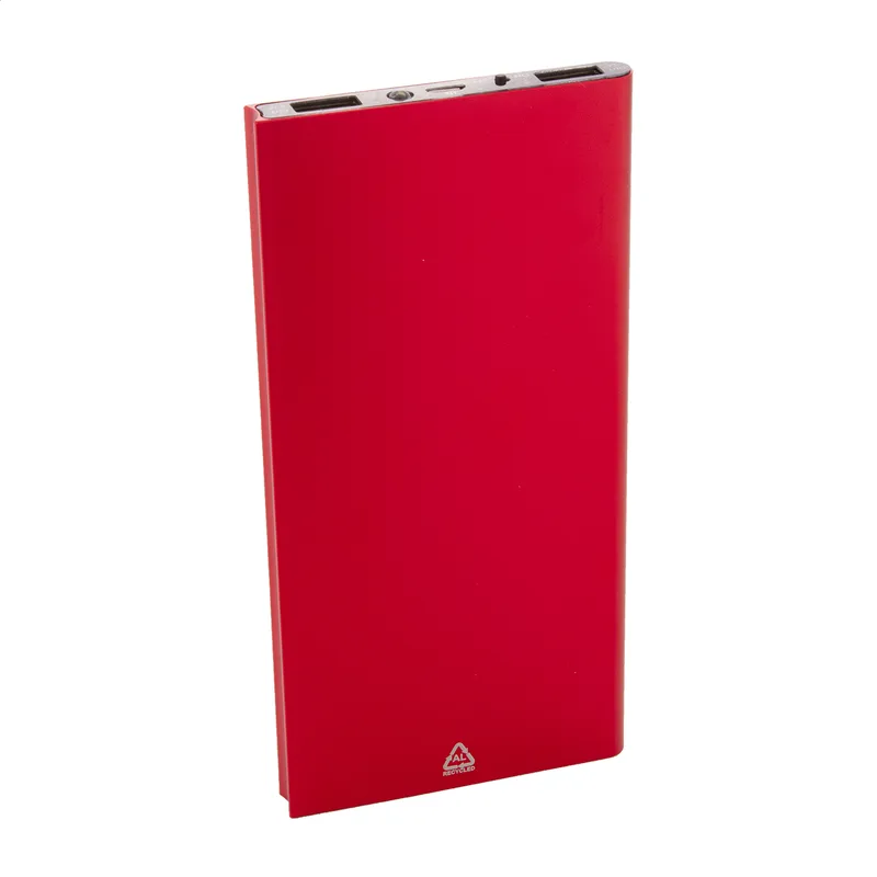 Power Bank Ηλιακός Αλουμίνιο — Εμπρόσθια Όψη με Ηλιακό Πάνελ. Εκτύπωση Λογοτύπου σε Τεχνολογικά Δώρα | PERFECT advertising