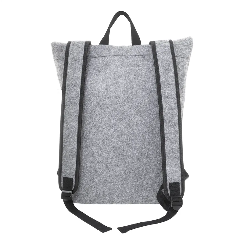 Σακίδιο Πλάτης RPET με Rolltop Αγκράφα και Μπροστινή Τσέπη. Τύπωμα Λογοτύπου σε Προϊόντα Προβολής | PERFECT advertising