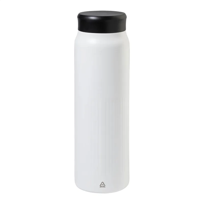 Μπουκάλι Θερμός από Ανακυκλωμένο Ατσάλι 600ml σε χρώμα Λευκό. Εταιρικά Διαφημιστικά Δώρα | PERFECT advertising