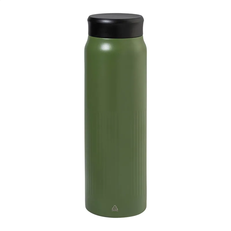 Μπουκάλι Θερμός από Ανακυκλωμένο Ατσάλι 600ml σε χρώμα Πράσινο. Εταιρικά Διαφημιστικά Δώρα | PERFECT advertising