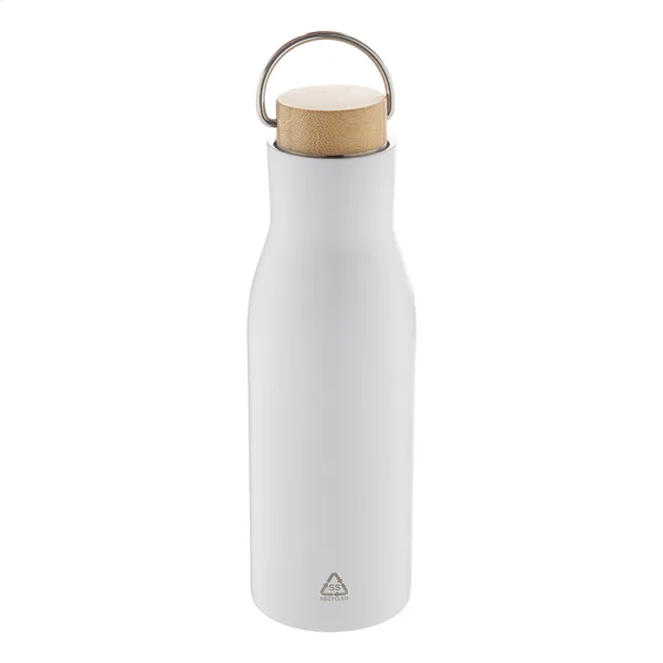 Τύπωμα σε Μπουκάλι Θερμός 500ml από Ανακυκλωμένο Ατσάλι με Καπάκι Μπαμπού. Εταιρικά Διαφημιστικά Δώρα με Λογότυπο | PERFECT advertising