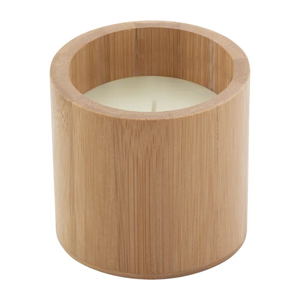 Κερί Bamboo με Λογότυπο σε Θήκη Μπαμπού και Κουτί Kraft. Εταιρικά Διαφημιστικά Δώρα | PERFECT advertising