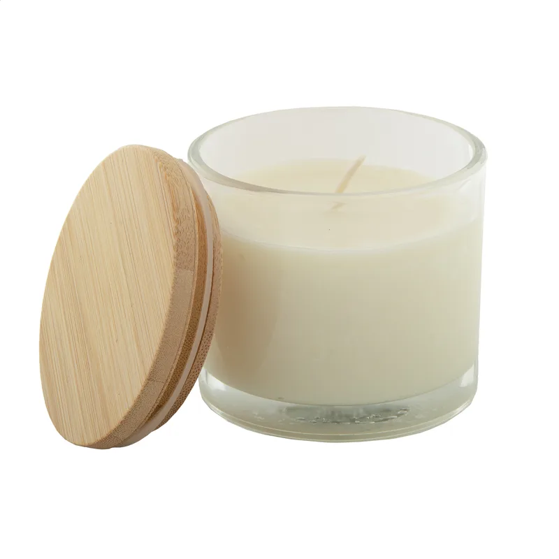 Αρωματικό Κερί με Καπάκι Bamboo και Κουτί Kraft. Προϊόντα Προβολής με Εκτύπωση | PERFECT