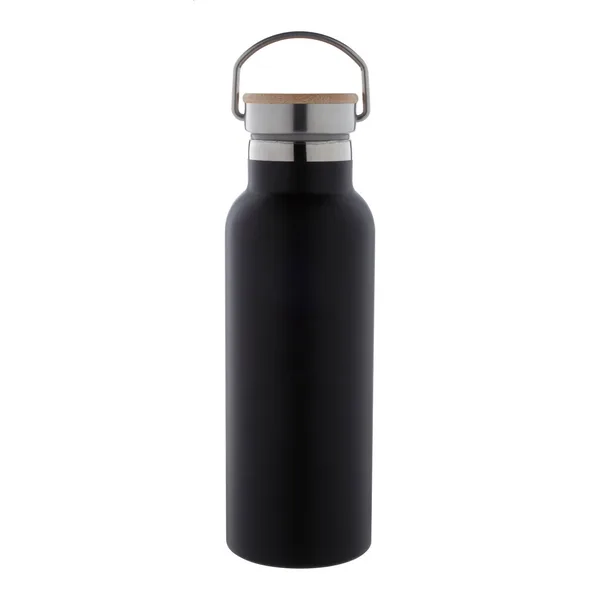 Φιάλη Κενού με Λογότυπο 500ml από Ανοξείδωτο Χάλυβα και Μπαμπού. Εταιρικά Διαφημιστικά Δώρα | PERFECT advertising