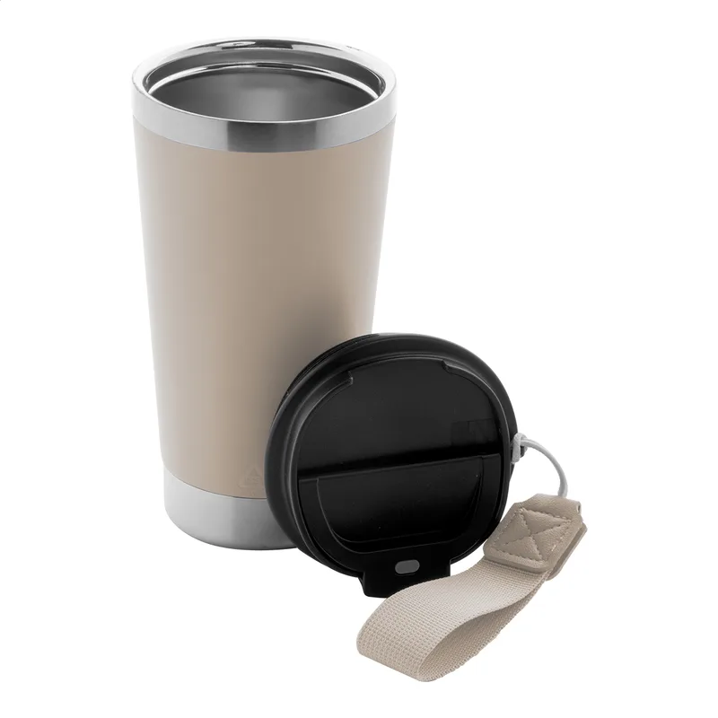 Θερμικό Κύπελλο 430 ml με Λουρί Μεταφοράς και Καπάκι PP. Εκτύπωση Λογοτύπου σε Κύπελλο Θερμός | PERFECT advertising