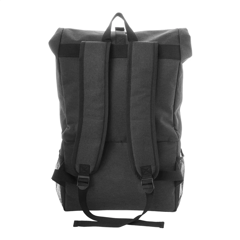 Σακίδιο Ψυγείο RPET Rolltop με Ενισχυμένους Ιμάντες Ώμου. Πλαϊνές Διχτυωτές Τσέπες — Διαφημιστικές Εκτυπώσεις σε Οικολογικό Υλικό | PERFECT advertising