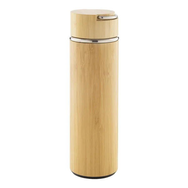 Τύπωμα σε Μπουκάλι Θερμός Μπαμπού 450ml με Infuser Τσαγιού. Εταιρικά Διαφημιστικά Δώρα με Λογότυπο | PERFECT advertising