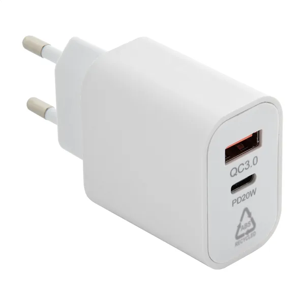 Φορτιστής Τοίχου USB με Διαφήμιση από Ανακυκλωμένο ABS RABS. Εταιρικά Διαφημιστικά Δώρα | PERFECT advertising