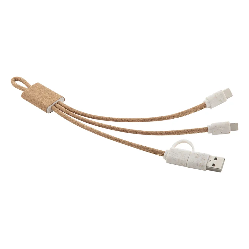Καλώδιο Φορτιστή USB με Τρεις Εξόδους — Micro USB, USB-C και Lightning. Εκτύπωση Λογοτύπου σε Οικολογικό Προϊόν | PERFECT advertising