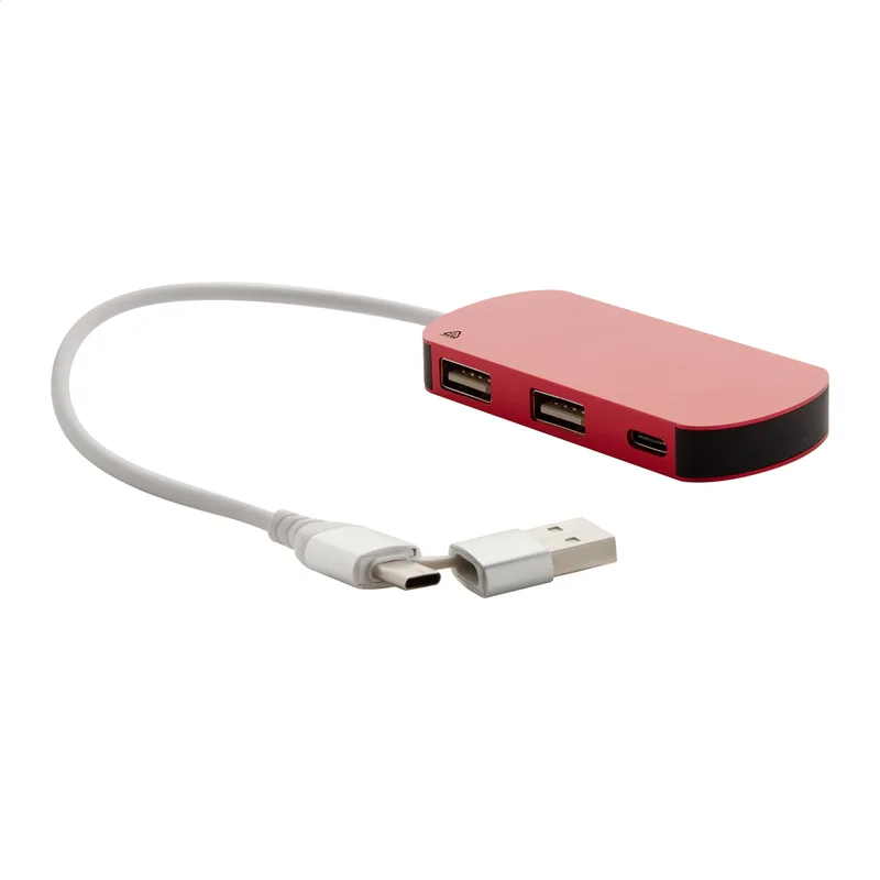 Πλάγια Όψη Διανομέα USB από Ανακυκλωμένο Αλουμίνιο. Διαφημιστικά Εταιρικά Δώρα με Λογότυπο | PERFECT