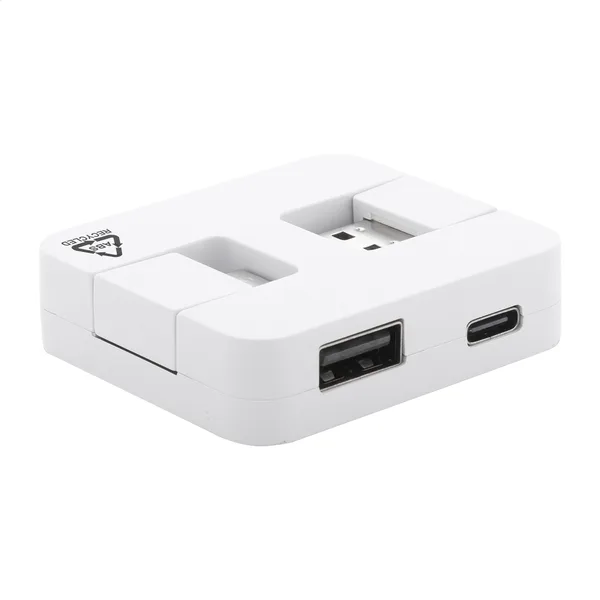 Hub USB Τυπωμένος RABS από Ανακυκλωμένο Πλαστικό. Εταιρικά Διαφημιστικά Δώρα Τεχνολογίας | PERFECT advertising