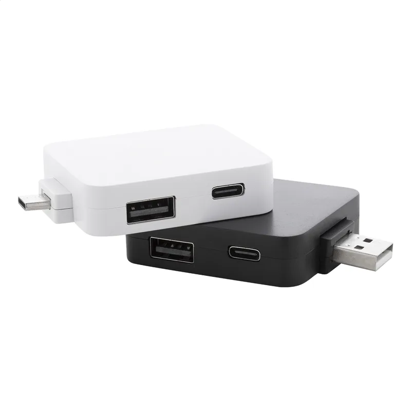 Hub USB RABS — Λεπτομέρεια Αναδιπλούμενων Βυσμάτων USB και USB-C. Προϊόντα Προβολής | PERFECT advertising