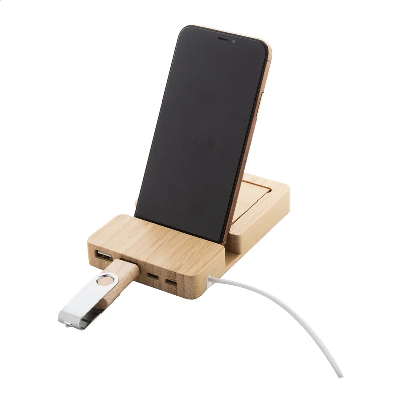 Χάραξη Λογοτύπου με Λέιζερ σε Hub USB από Μπαμπού. Διαφημιστικές Εκτυπώσεις σε Οικολογικά Προϊόντα | PERFECT advertising