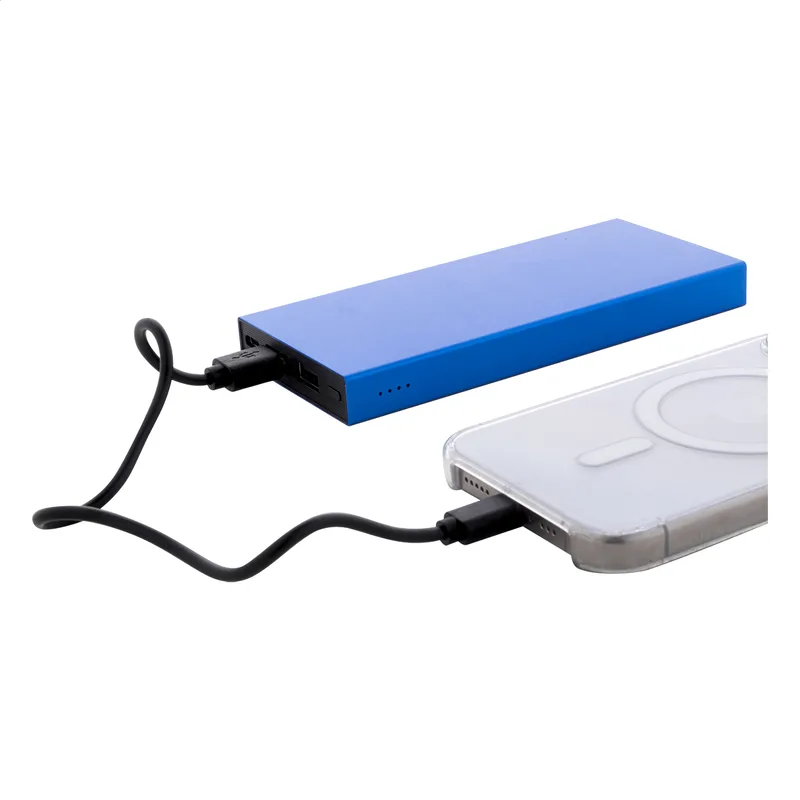 Power Bank Ανακυκλωμένο Αλουμίνιο με Καλώδιο Φόρτισης USB. Διαφημιστικές Εκτυπώσεις | PERFECT advertising