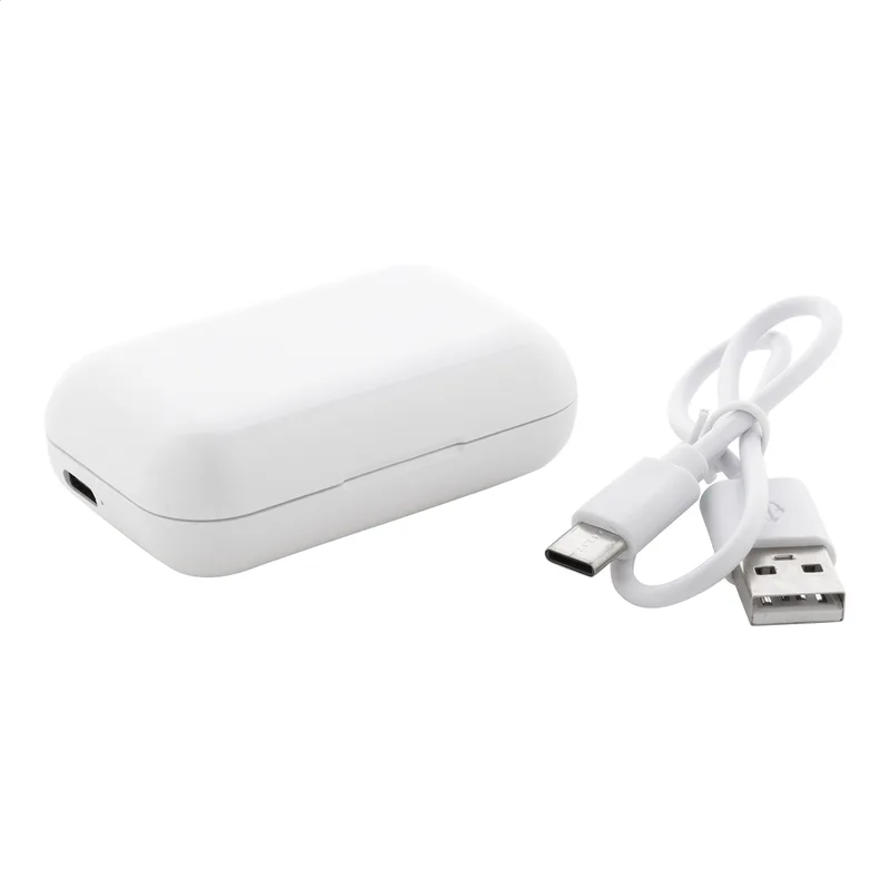 Ασύρματα Ακουστικά TWS RABS με Θήκη Φορτιστή 400 mAh. Εκτύπωση Λογοτύπου σε Τεχνολογικά Δώρα | PERFECT advertising