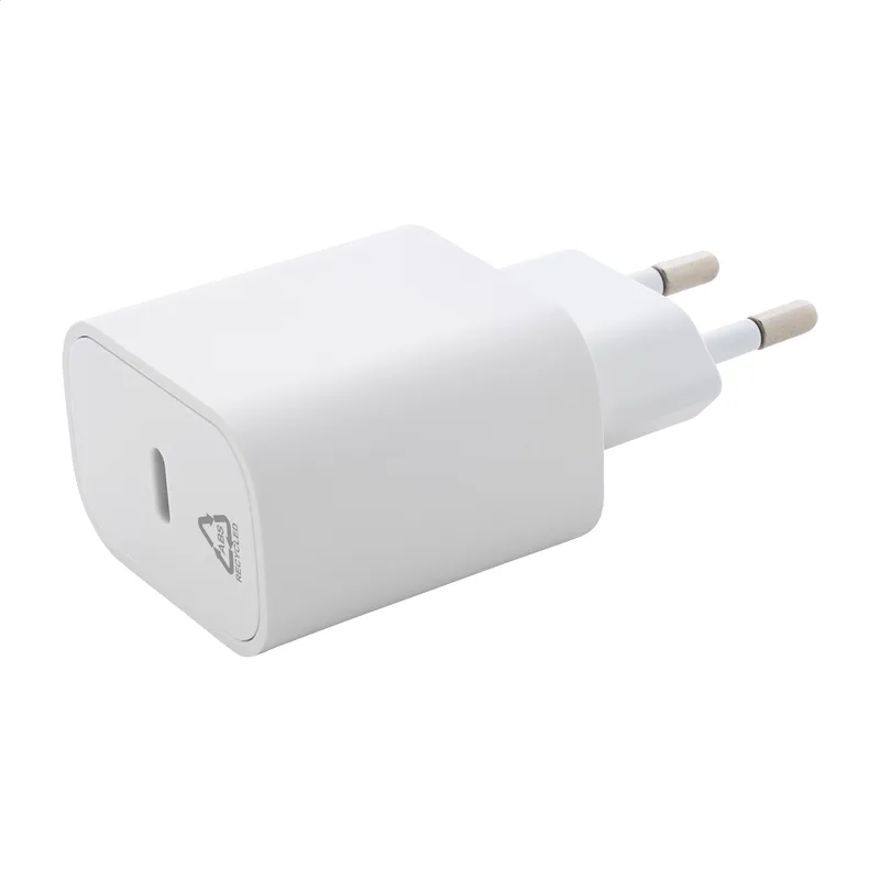 Φορτιστής Τοίχου USB-C με Ευρωπαϊκό Βύσμα. Προϊόντα Προβολής Τεχνολογίας με Τύπωμα | PERFECT advertising