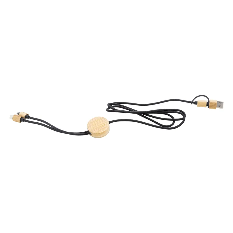 Καλώδιο Φορτιστή USB με Υποδοχές Micro USB, USB-C και Lightning. Εκτύπωση Λογοτύπου σε Οικολογικό Αξεσουάρ | PERFECT advertising