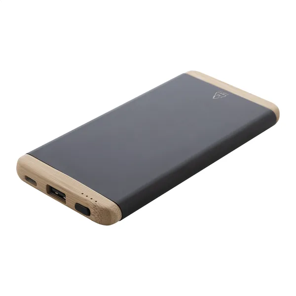Διαφημιστικό Power Bank Αλουμίνιο και Μπαμπού 5000 mAh. Εταιρικά Διαφημιστικά Δώρα με Εκτύπωση Λογοτύπου | PERFECT advertising