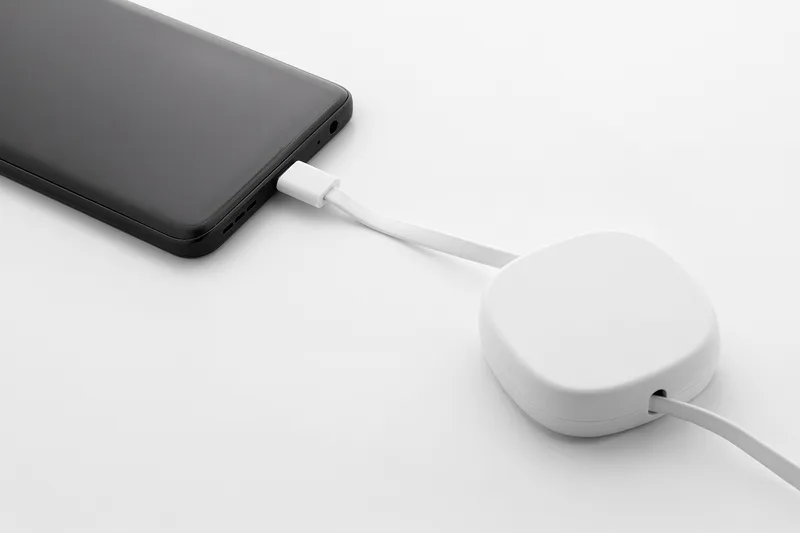 Τηλεσκοπικό Καλώδιο USB-C 60W σε Συμπτυγμένη Θέση. Εκτύπωση Λογοτύπου σε Καλώδιο Φορτιστή | PERFECT advertising