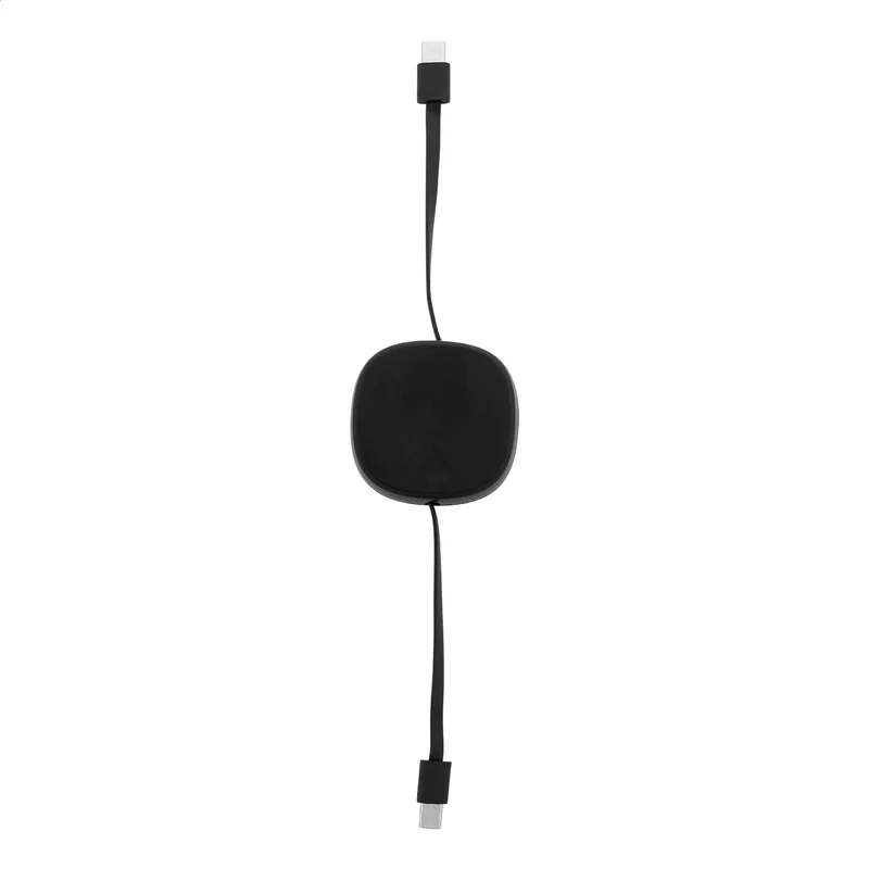 Τηλεσκοπικό Καλώδιο Φορτιστή USB-C 60W σε χρώμα Μαύρο. Εταιρικά Διαφημιστικά Δώρα | PERFECT advertising