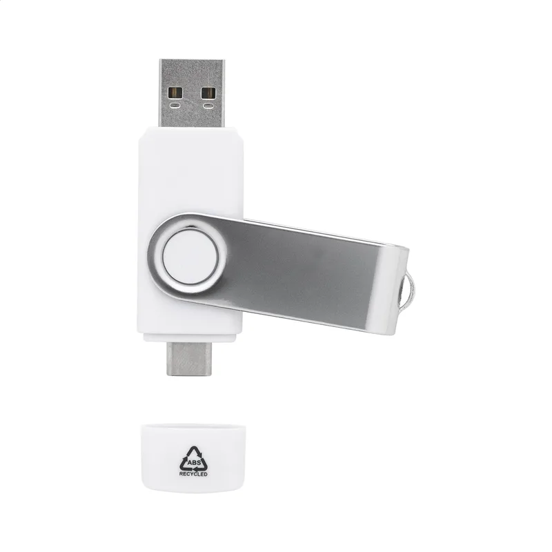 Διπλή Σύνδεση USB και USB-C σε Flash Drive RABS. Εκτύπωση Λογοτύπου σε Εταιρικά Δώρα | PERFECT advertising