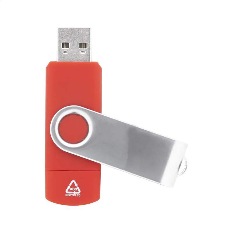 USB Flash Drive RABS με OTG και Περιστροφικό Μηχανισμό σε χρώμα Κόκκινο. Εταιρικά Διαφημιστικά Δώρα | PERFECT advertising