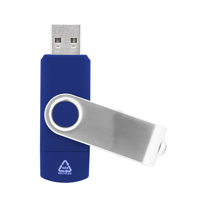USB Flash Drive RABS με OTG και Περιστροφικό Μηχανισμό σε χρώμα Μπλε. Εταιρικά Διαφημιστικά Δώρα | PERFECT advertising
