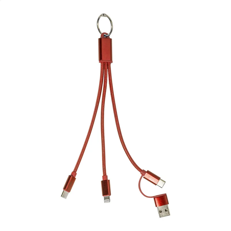 Λογότυπο σε Καλώδιο Φορτιστή USB με Μπρελόκ από Ανακυκλωμένο Αλουμίνιο και RPET. Εταιρικά Διαφημιστικά Δώρα | PERFECT advertising